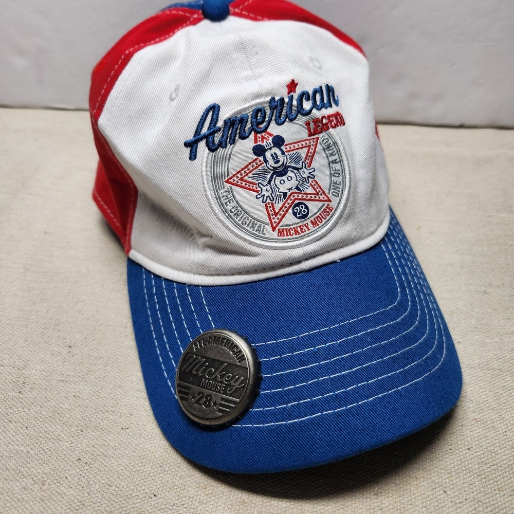 Walt Disney World Parks All American Legends Mickey Mouse Bottle Opener Ball Cap